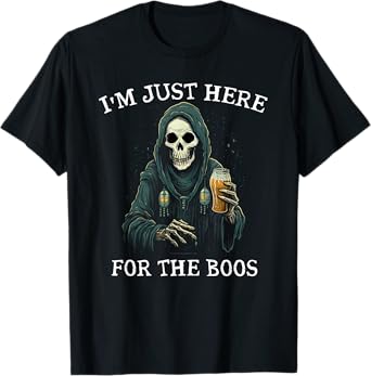Funny Halloween I'm just here for the boos costume T-Shirt