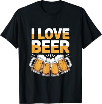 I Love Beer Frothy Mug Cheers T-Shirt