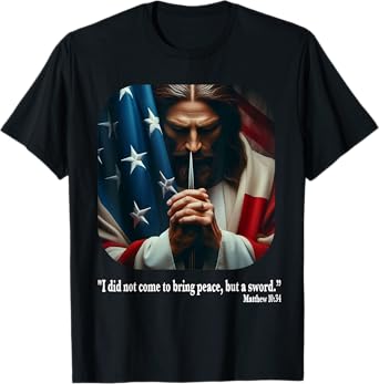 Jesus Fourth of July Bible Quote USA Flag Christian T-Shirt