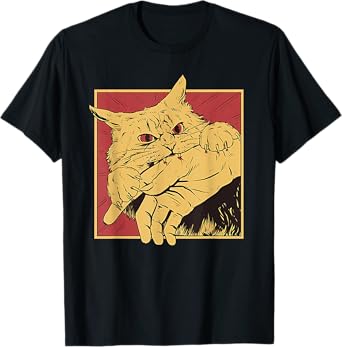 cat bite anime T-Shirt for Men Women