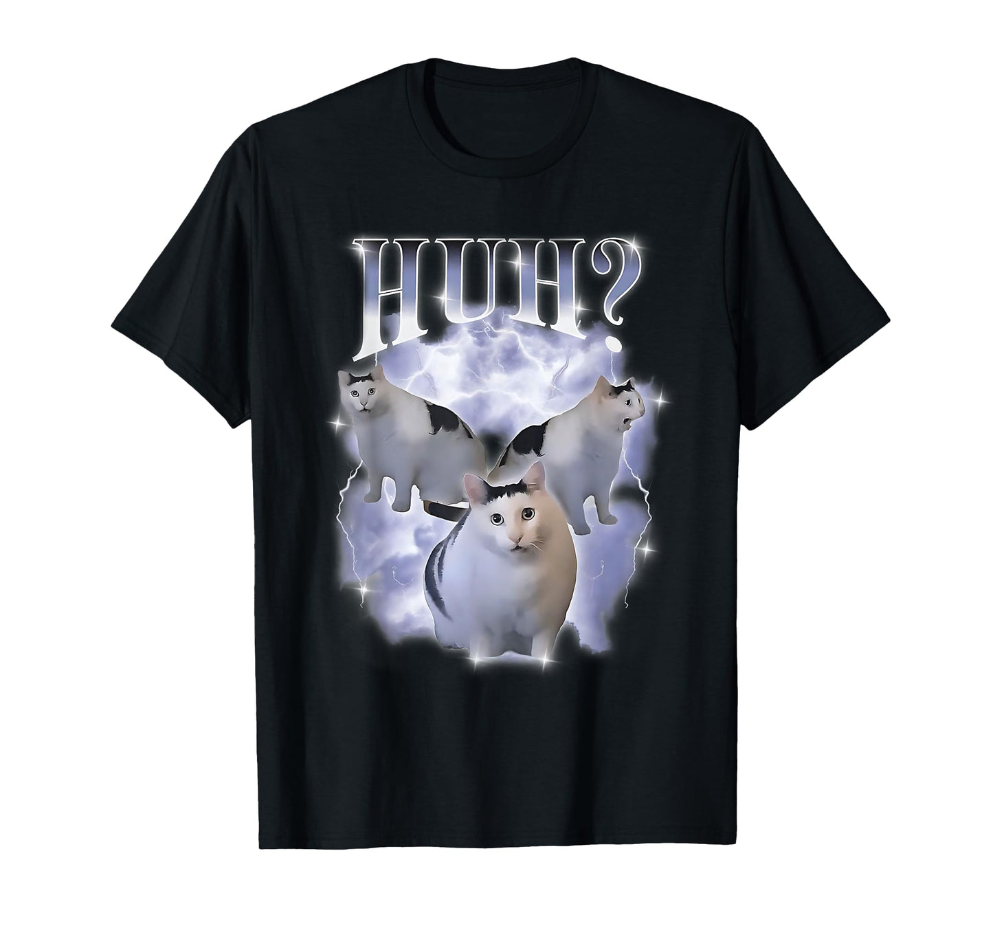 Huh Cat Chonky Ben Meme 90s Silly Cat Specific Dank Meme T-Shirt