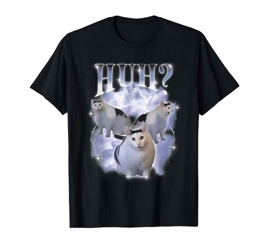 Huh Cat Chonky Ben Meme 90s Silly Cat Specific Dank Meme T-Shirt