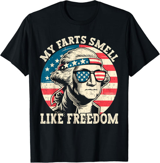 4th Of July Washington Smell Like Freedom Funny Men Women T-shirt