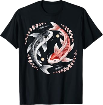 Yin And Yang Japanese Koi Fish T-Shirt