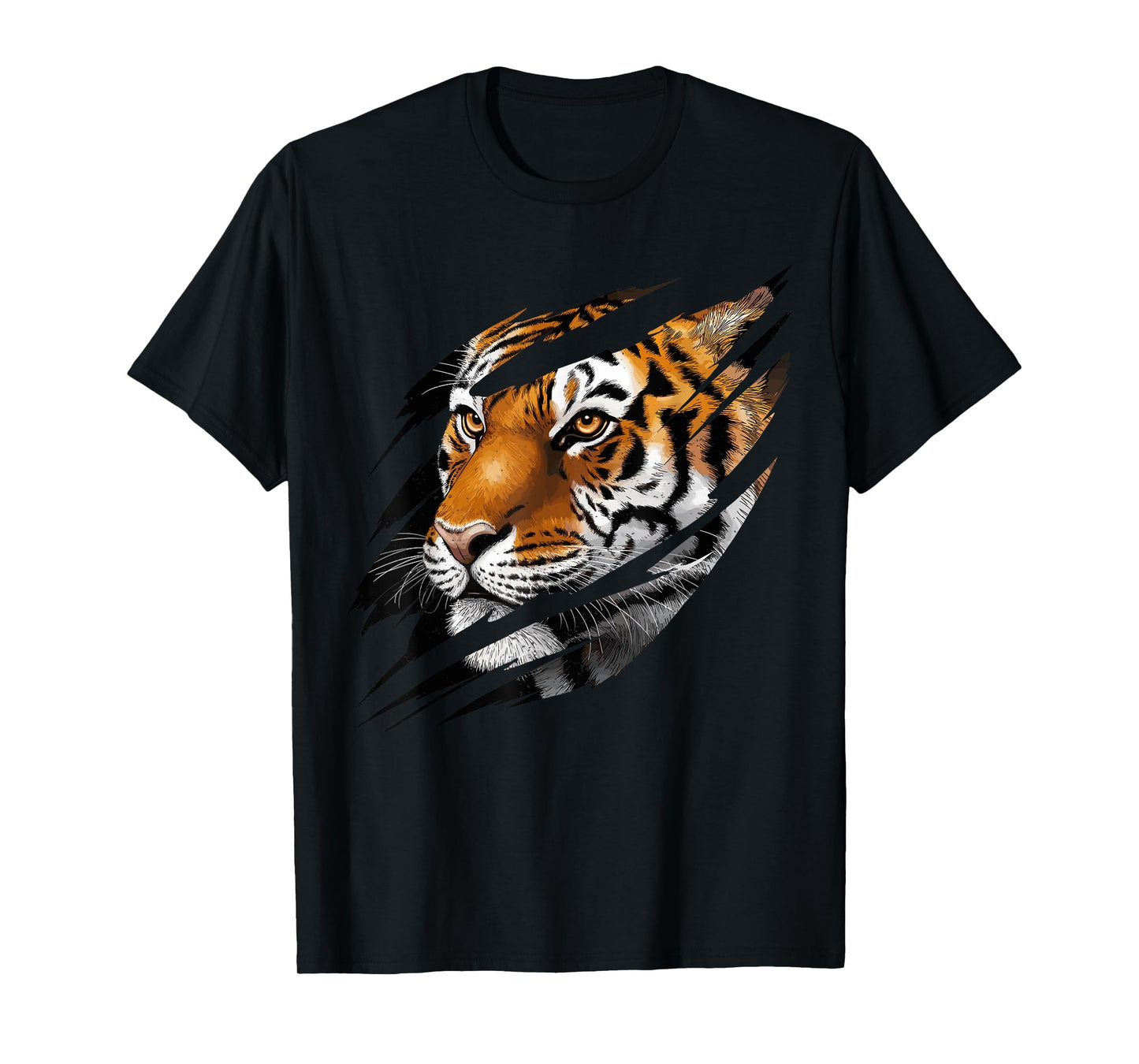 Fearless Tiger Silhouette Claw Eye Zoo Wildlife Animal T-Shirt