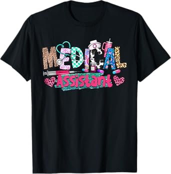 CMA Medical Assistant Nurse Leopard Stethoscope Women Men T-Shirt