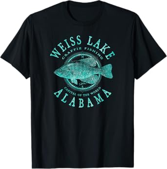 JCombs: Weiss Lake, Alabama, Crappie Fishing T-Shirt