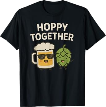 Hoppy Together - Craft Beer & Hops Funny Drinking T-Shirt