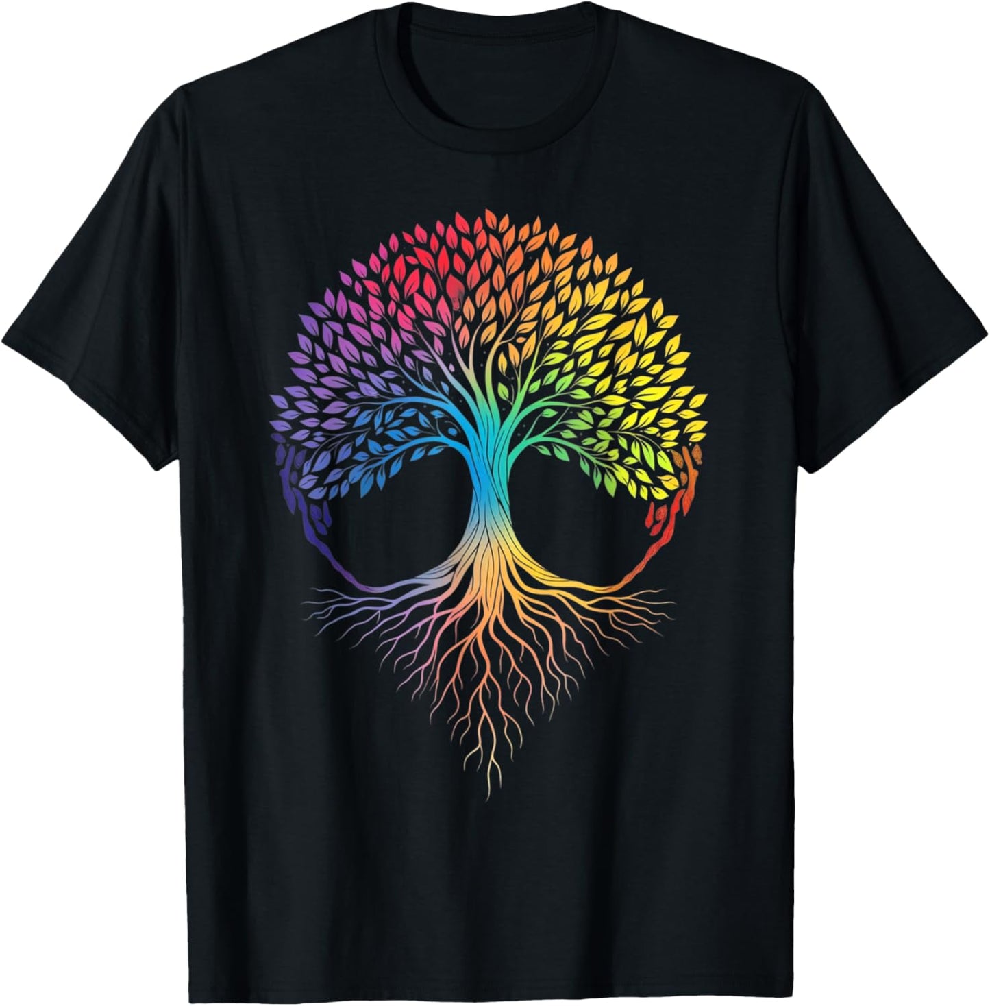 Tree Life Rainbow LGBTQ+ Cool Gay Pride Flag Ally T-Shirt