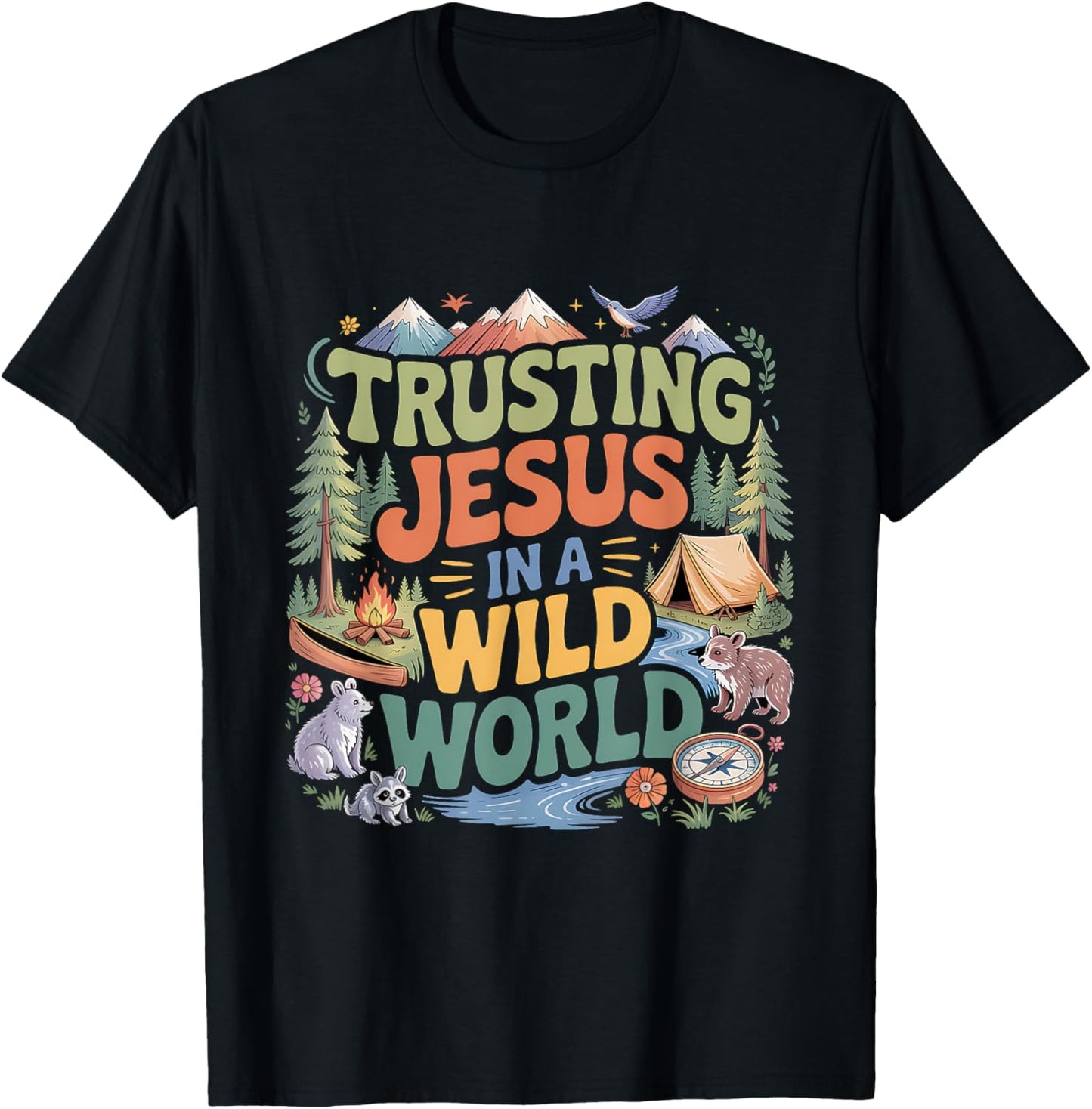 Christian Summer True North Trusting Jesus Camp VBS 2025 T-Shirt