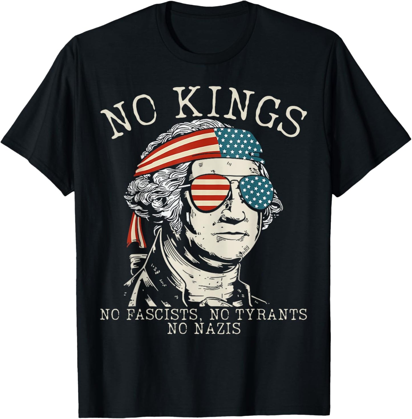 No Kings In America No Fascists We The People Political T-shirt