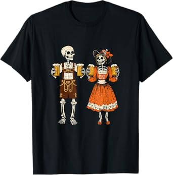 Oktoberfest Beer German Funny Couple Lederhosen Costume T-Shirt