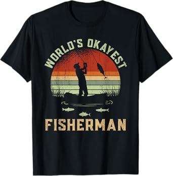 World Okayest Fisherman Vintage T-Shirt