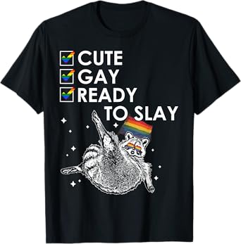 Cute Gay Ready To Slay Funny Gay LGBT Pride Month T-Shirt