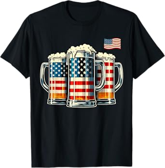 Beer American Flag T-Shirt
