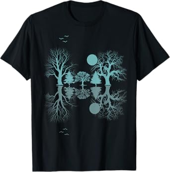 Wildlife Trees Outdoors Nature Retro Forest Vintage Graphic T-Shirt