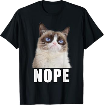 Grumpy Cat NOPE (6402) T-Shirt for Men Women