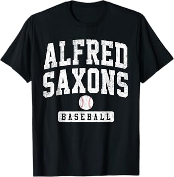 Alfred University Saxons Baseball Arch Vintage Design Men T-Shirt