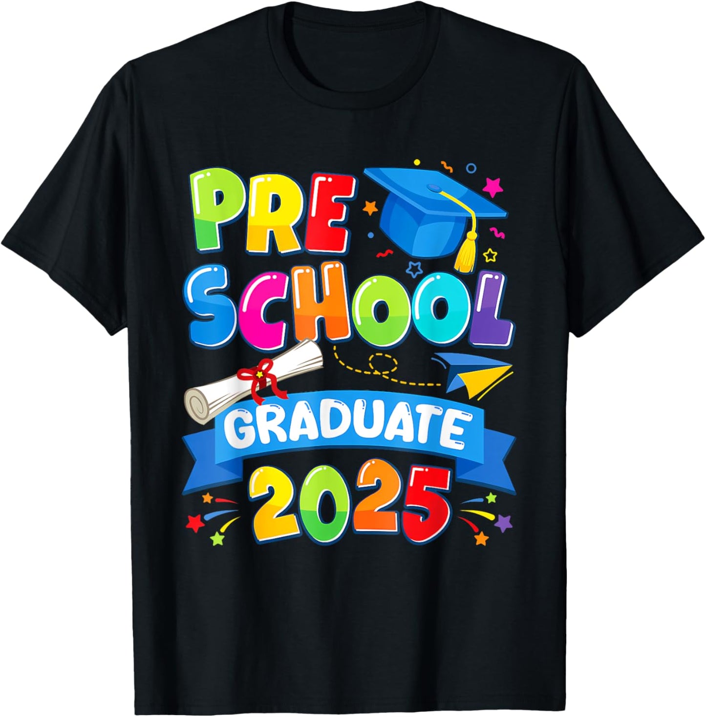Preschool Graduation 2025 Pre K Graduate Kids Boys Girls T-Shirt