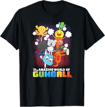 The Amazing World of Gumball Colorful Characters Cartoon T-Shirt