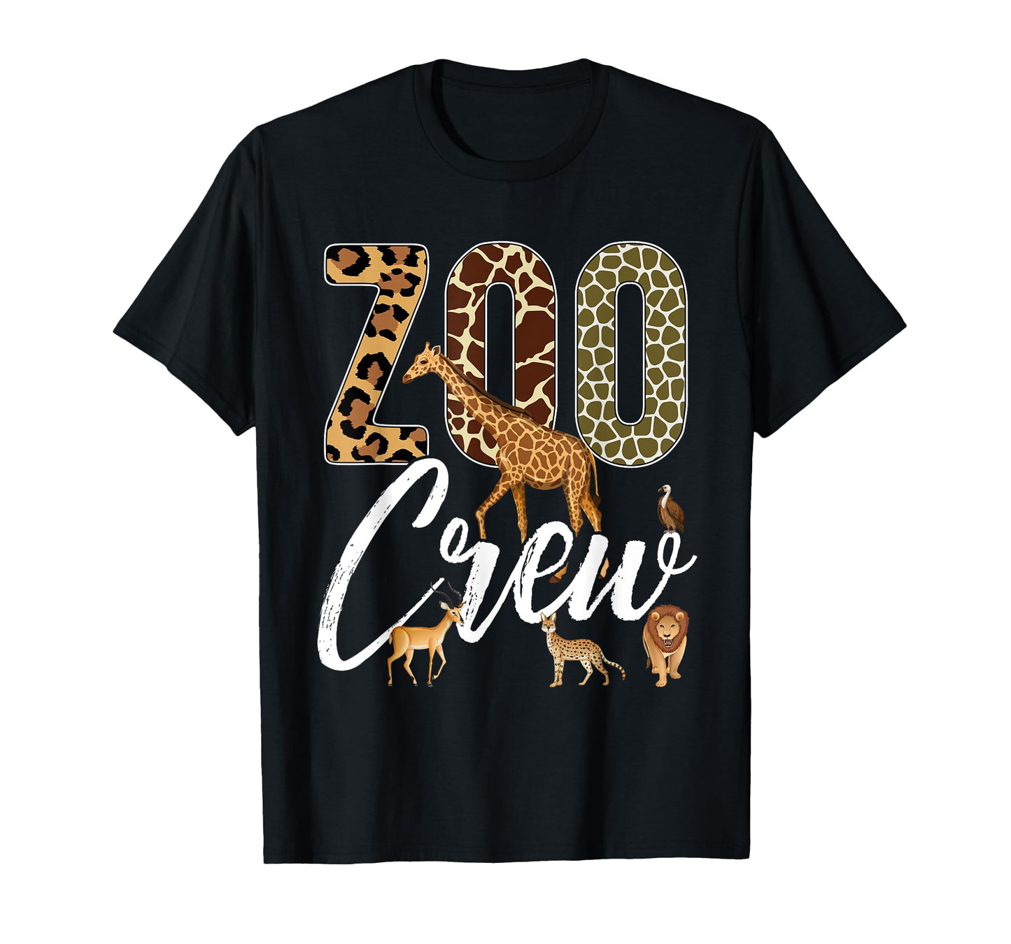 Zoo Crew Animals Safari Guide Vacation Wildlife Jungle Fan T-Shirt