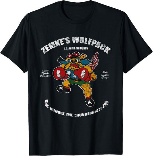 Zemke's Wolfpack 56th Fighter Group WW2 Squadron Vintage T-Shirt