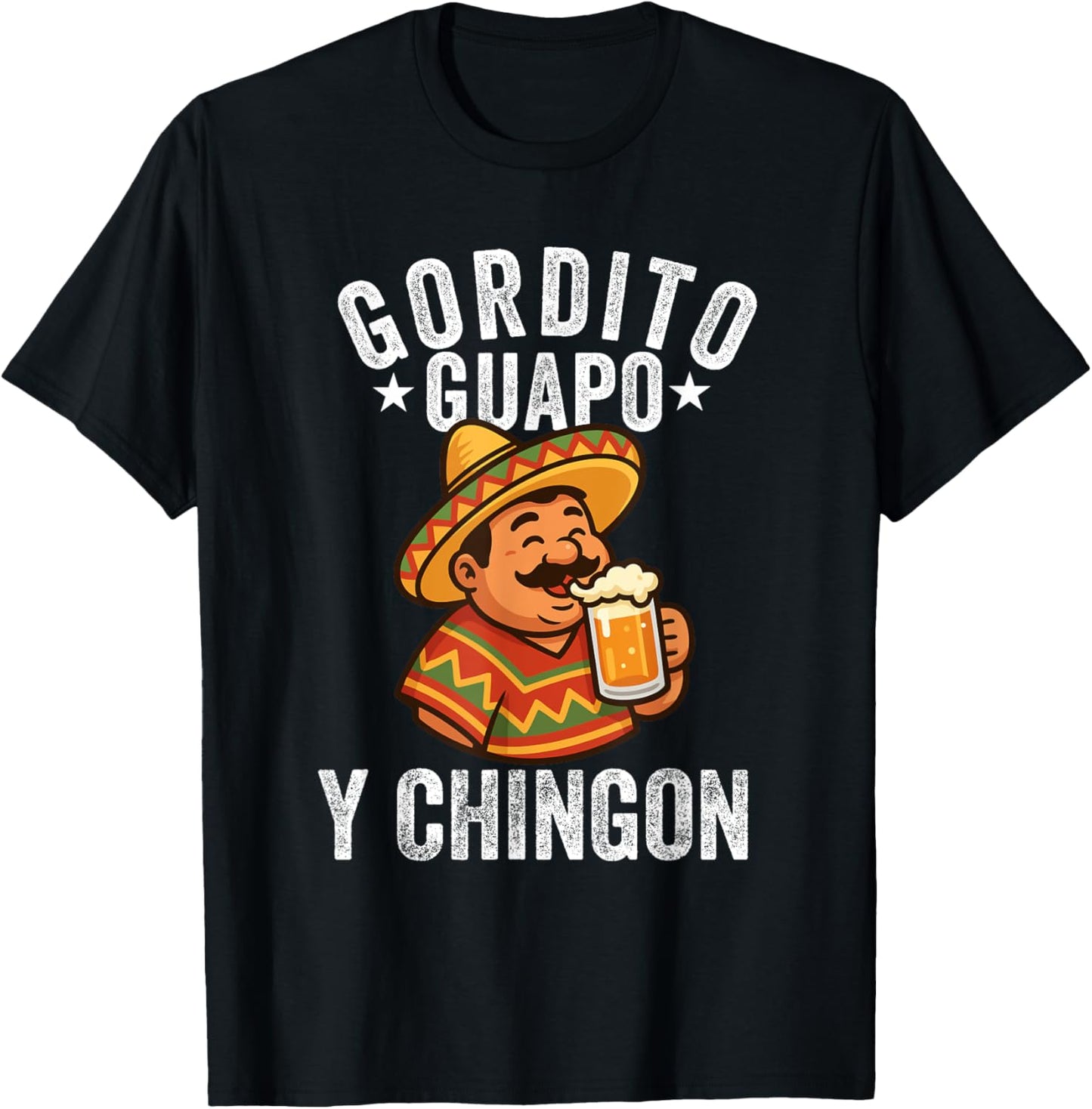 gordito guapo y chingon camisa papa mexicano mexican dad T-Shirt