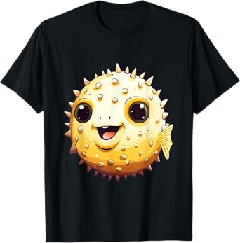 Cute Blowfish Easy Halloween Puffer Fish Costume Pufferfish T-Shirt
