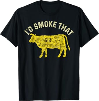 I'd Smoke That Bbq Pit Meat Smoker Grill Dad Chef Grandpa T-Shirt