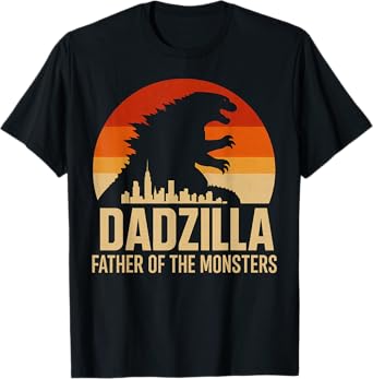 Vintage Dadzilla Father Of The Monsters Mens Fathers Day T-Shirt