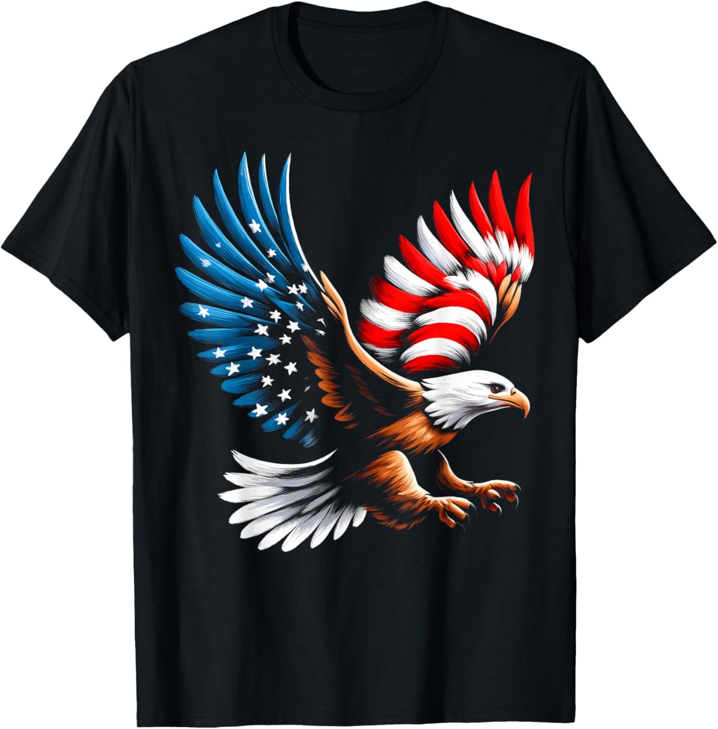 Bald Eagle & Patriotic American Flag 4th Of July T-Shirt