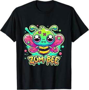 Zom-Bee Cute Halloween Creepy Zombie Bee Cartoon T-Shirt