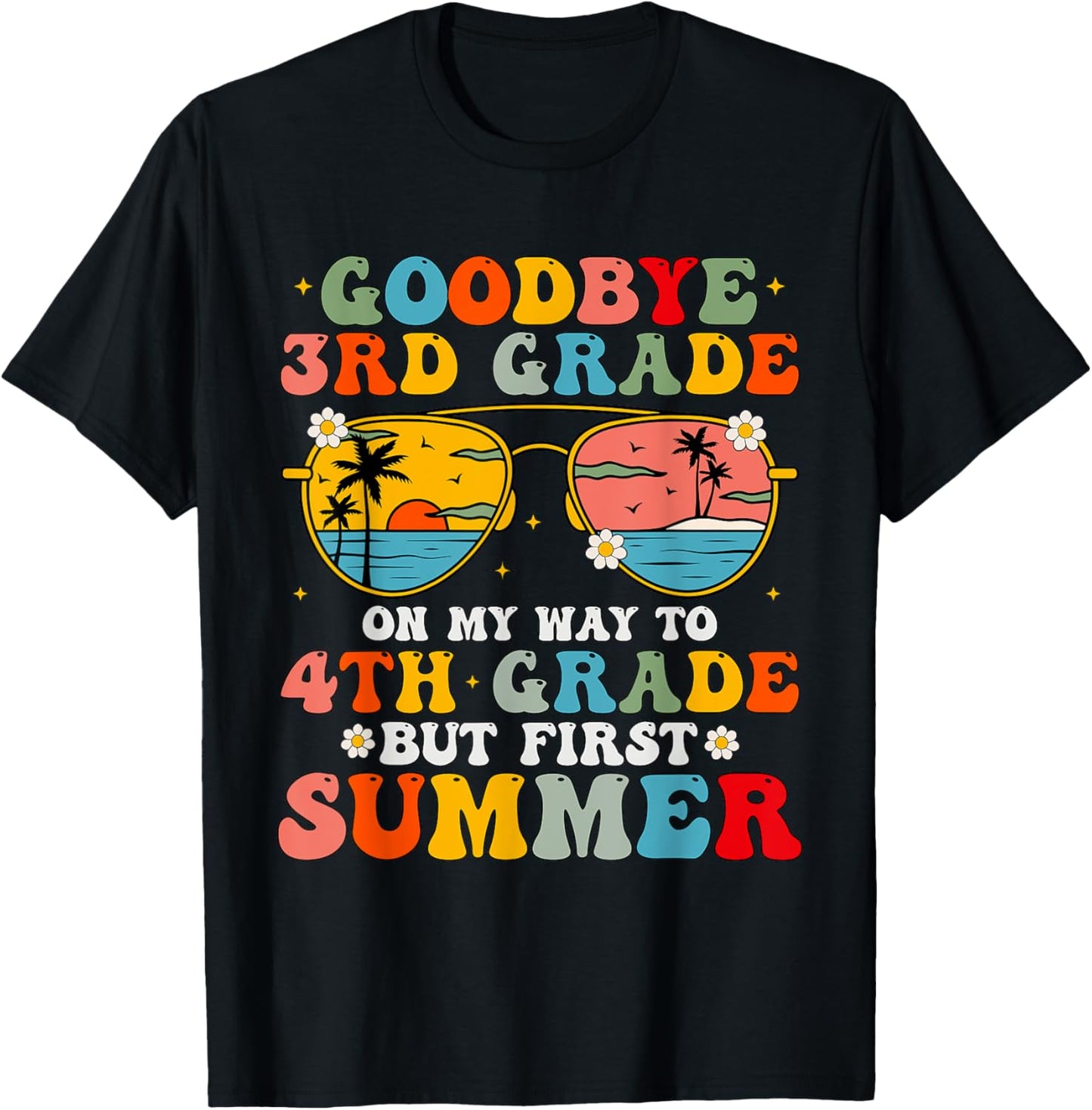 Goodbye 3rd Grade Hello 4th Grade Graduation Summer Tee by TeeBrew
