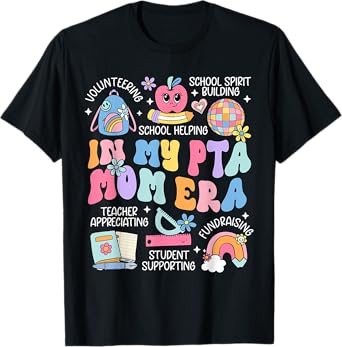Groovy in My PTA Mom Era Parent Association Organization T-Shirt