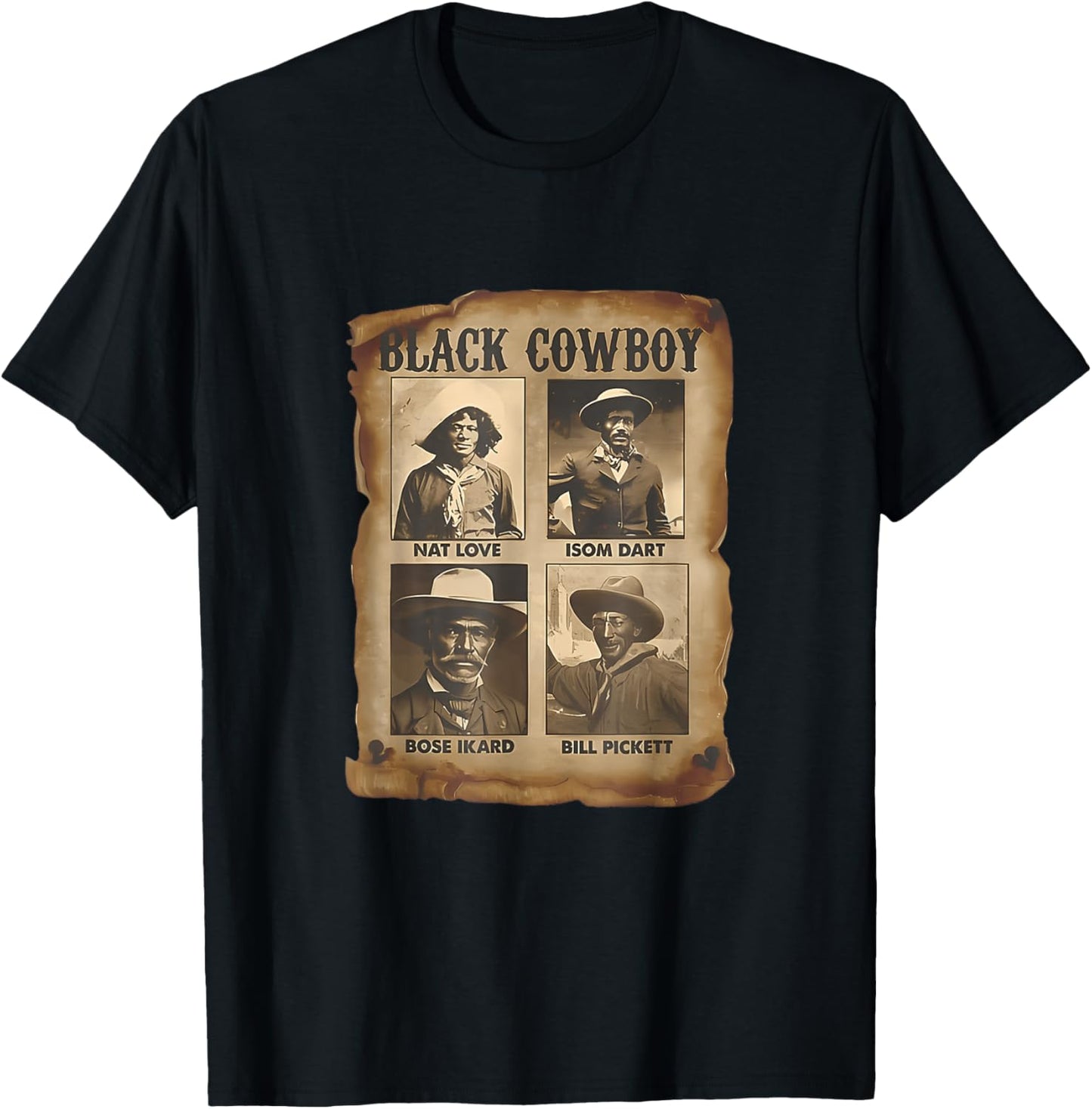 Black Cowboy Western T-Shirt