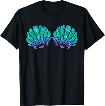 Mermaid Sea Shell Bra Costume T-Shirt