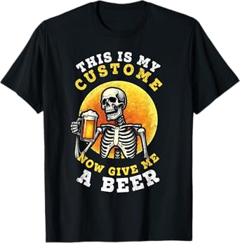 Halloween This is My Costume Give Me Funny Skeleton Dad Men T-Shirt