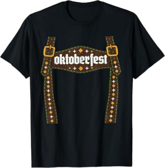 Beer Suspenders Oktoberfest Costume Beer Festival T-Shirt