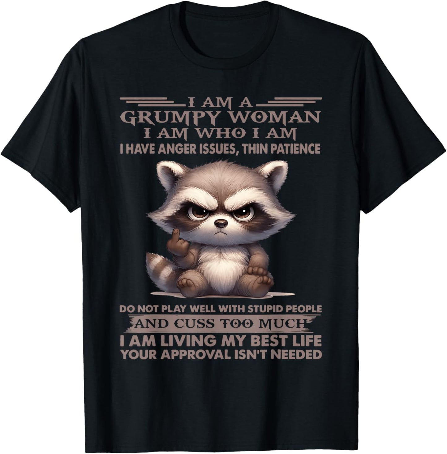 I am a grumpy old woman I am who I am I have anger issue T-Shirt