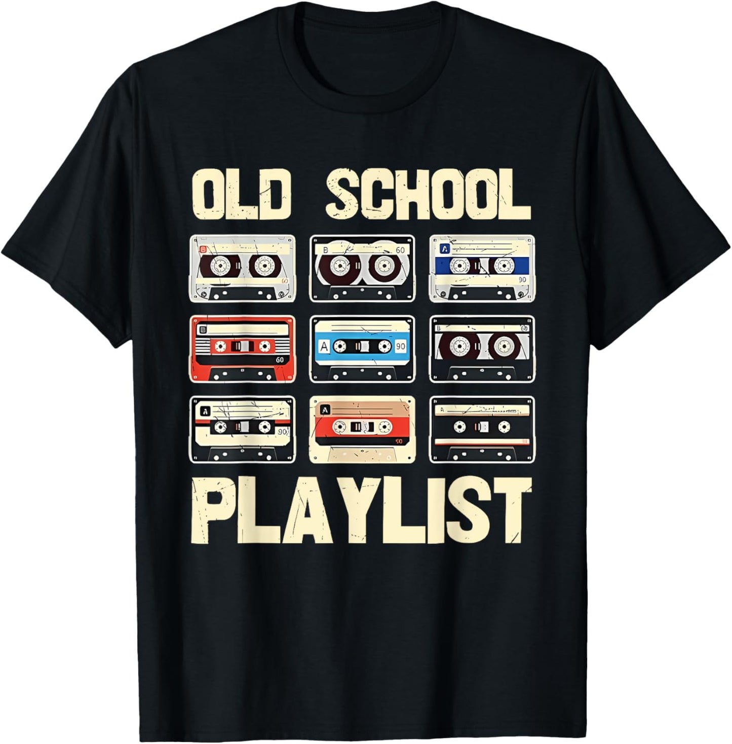 Vintage Cassette Tape 80s 90s Music Retro Playlist Men Women Tee by TeeBrew