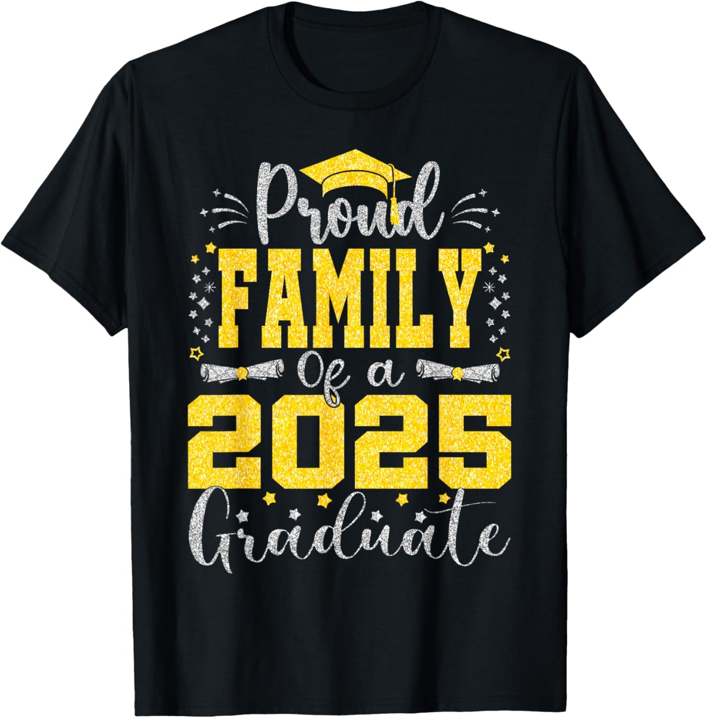 Proud Family Of A Class Of 2025 Graduate 2025 Senior Family T-Shirt
