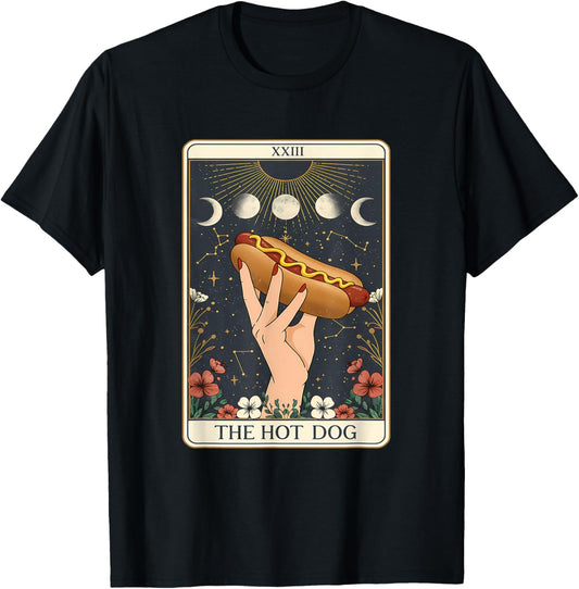The Hot Dog Tarot Card Funny Mystic Food Humor Graphic T-Shirt