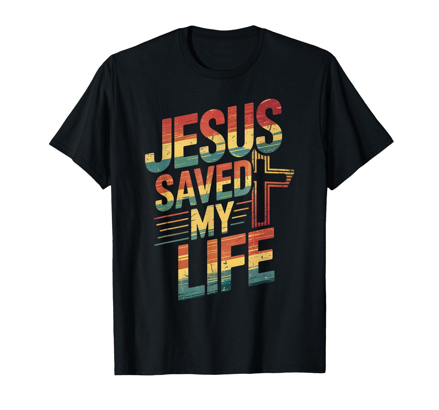 Jesus Saved My Life Retro T-Shirt