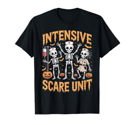 ICU Halloween Shirt Nurse Halloween Pumpkin Nurse Halloween T-Shirt