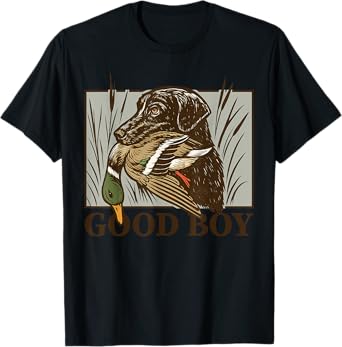 Vintage Dog Good Boy Duck Hunting Labrador Retriever Gift T-Shirt