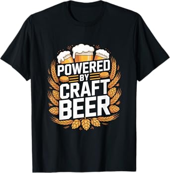 Powered by Craft Beer Enthusiast T-Shirt