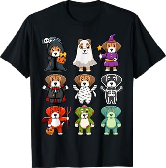 Beagle Dog Spooky Boo-Jee Horror Pumpkin Beagle Halloween T-Shirt