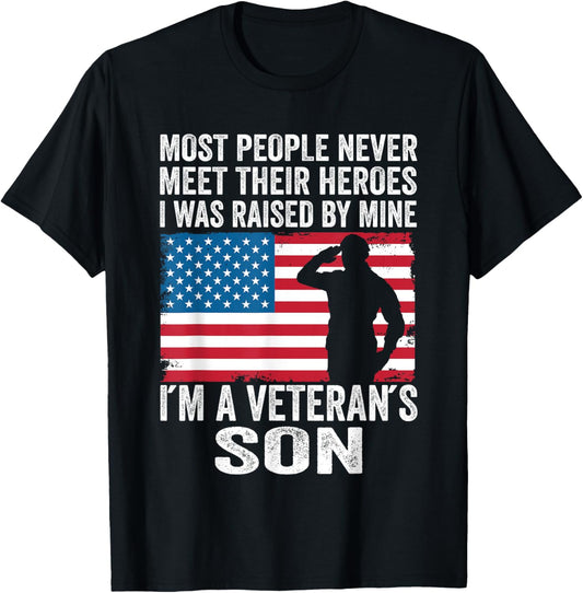 American Proud Veteran Son Veterans Day Memorial Day T-Shirt