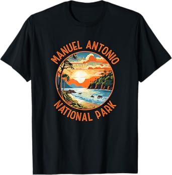 Manuel Antonio National Park Retro Distressed Circle T-Shirt