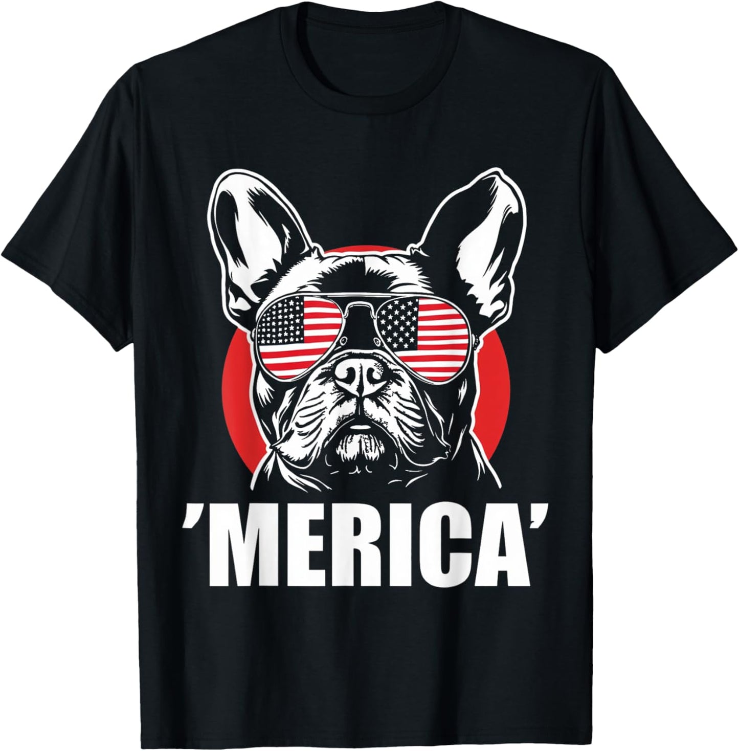 American Flag Merica French Bulldog 4th Of July Kids Women T-shirt
